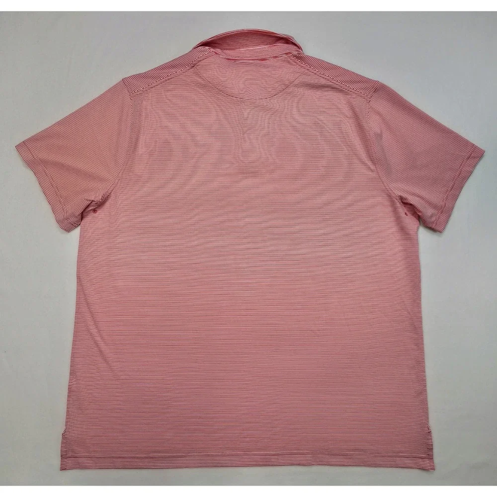 Nike Polo Shirt Mens 2XL Flamingo Pink‎ Dri Fit Vented Metal Logo Limited Use